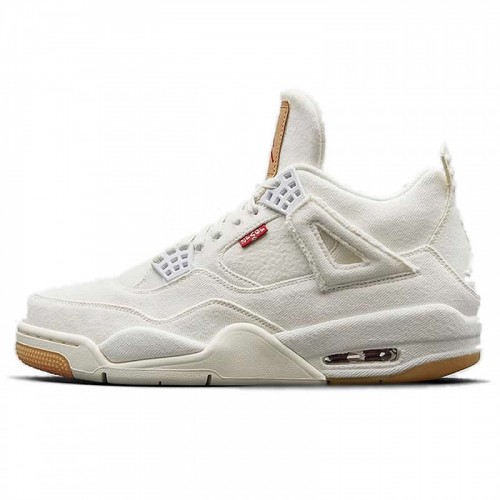 Jordan retro cheap 4 levi's white